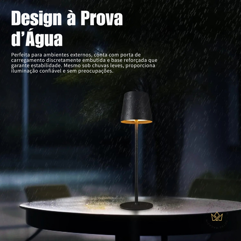 Luminária de Mesa Paris - Uma atmosfera confortável e sem fios em qualquer ambiente!