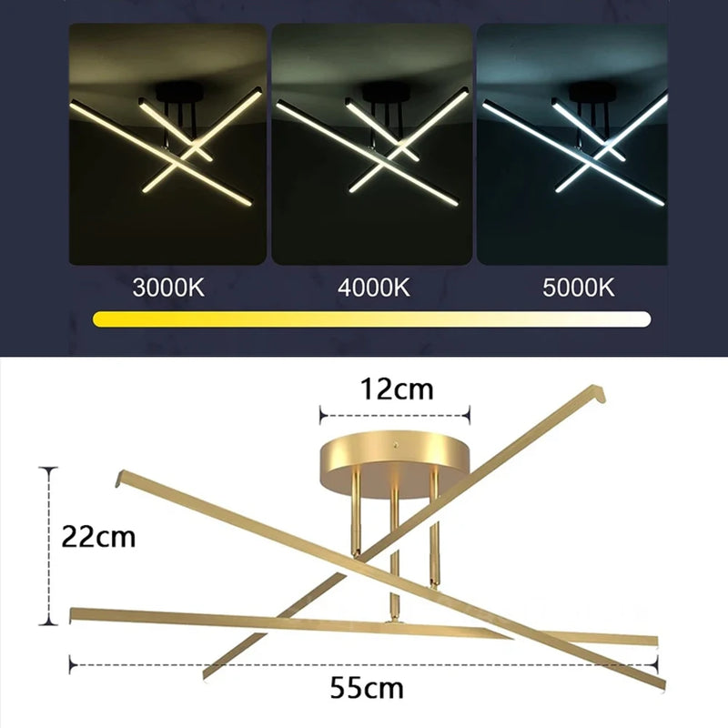 LUSTRE ZÊNITE LED MODERNO (Modelo Exclusivo)