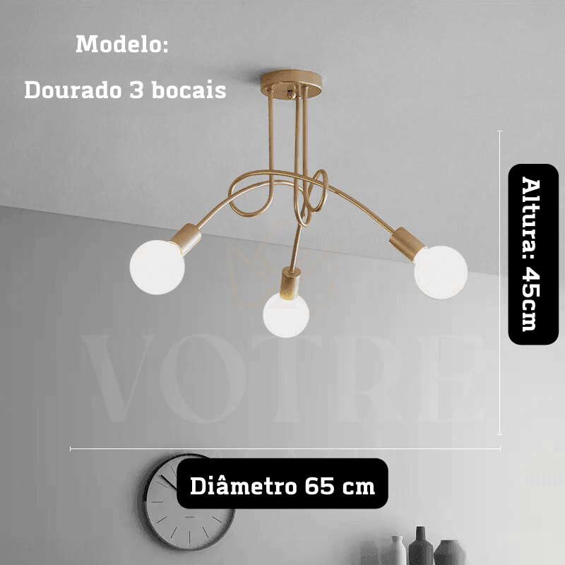 LUMINÁRIA RETRÔ AMERICANO - Votre Magazin