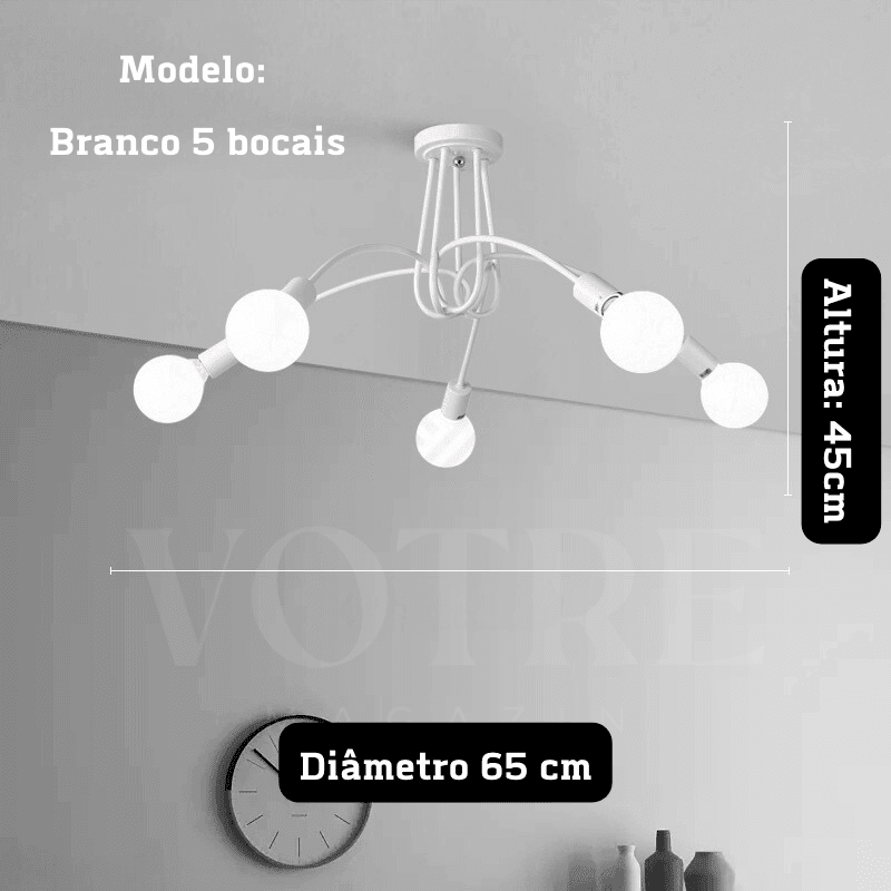 LUMINÁRIA RETRÔ AMERICANO - Votre Magazin