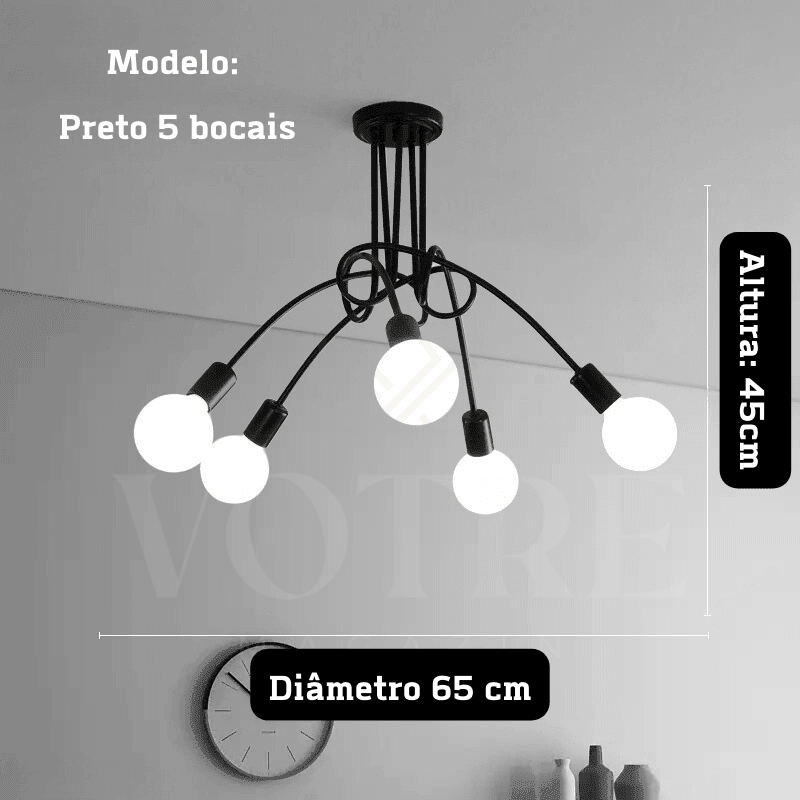 LUMINÁRIA RETRÔ AMERICANO - Votre Magazin