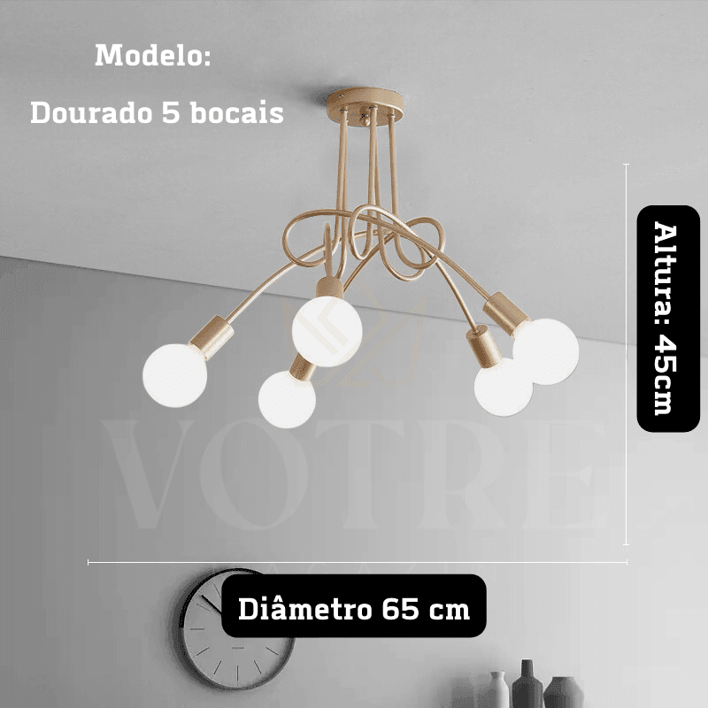 LUMINÁRIA RETRÔ AMERICANO - Votre Magazin