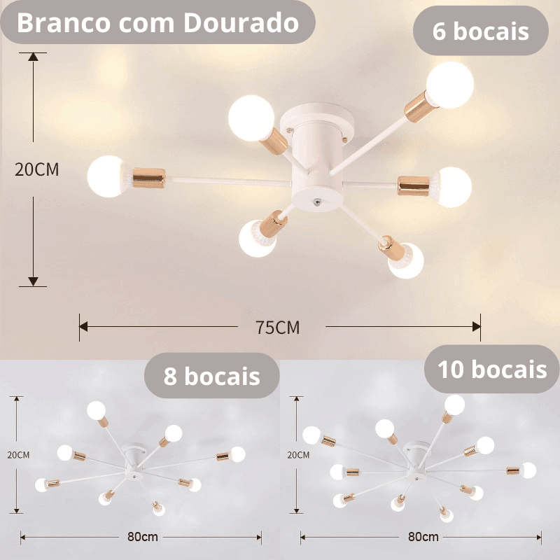 LUSTRE RETRÔ CANDELABRO (Modelo Exclusivo) - Votre Magazin